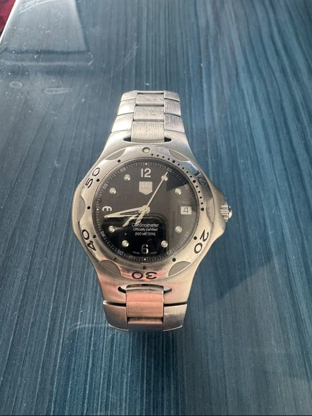 Tag Heuer Kiriun Silver Automatic Watch with Black Dial